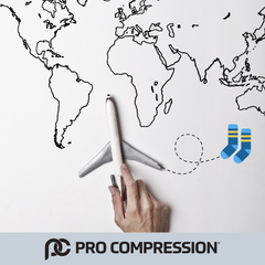 PRO Compression Socks for Travel Map