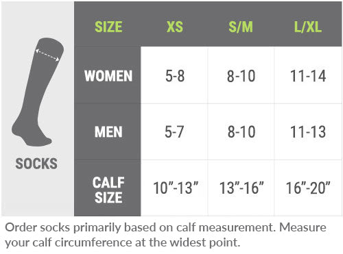 nike sock size chart