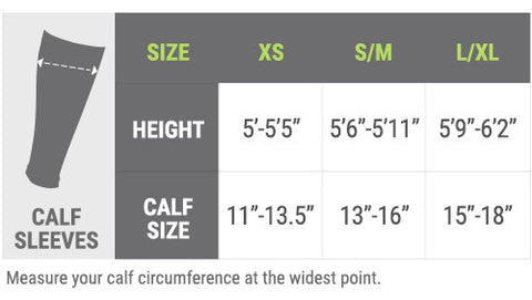 nike ankle sleeve size chart