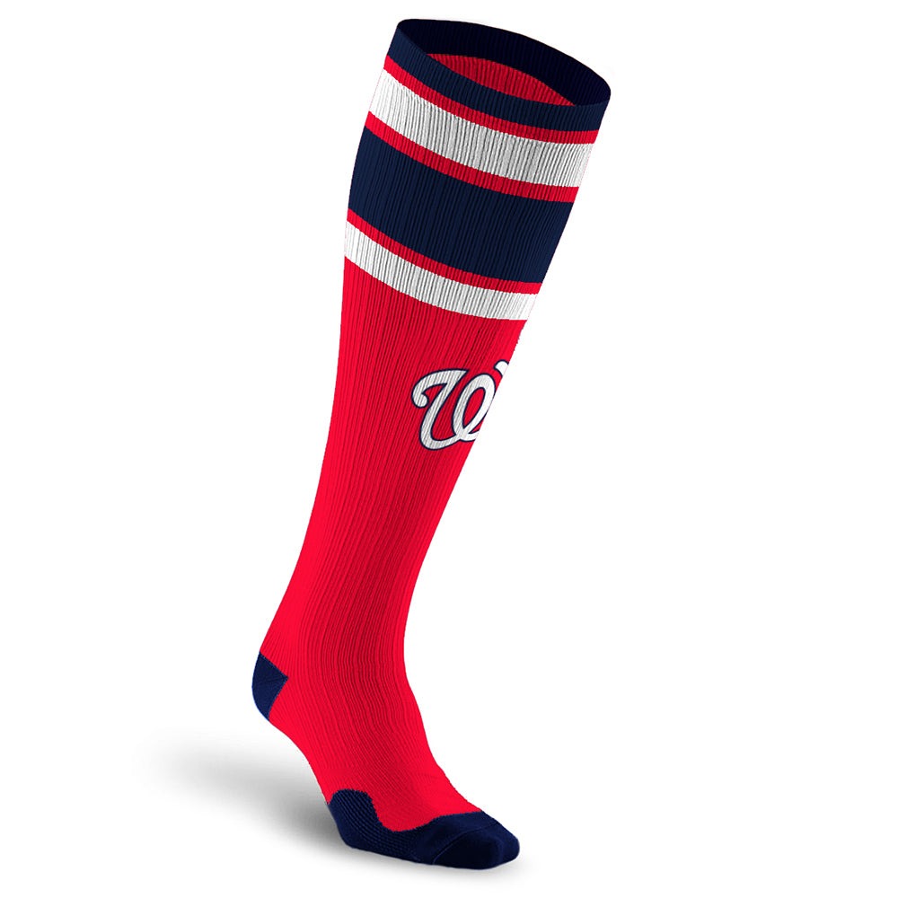 MLB Compression Socks, Washington Nationals - Classic Stripe