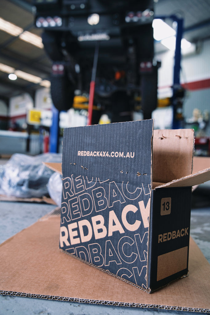 Redback exhaust box in workshop