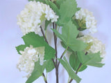 Snowball Spray 6 Artificial Silk Flowers 25" Stem 6950 - Phoenix Silk Flower Marketplace