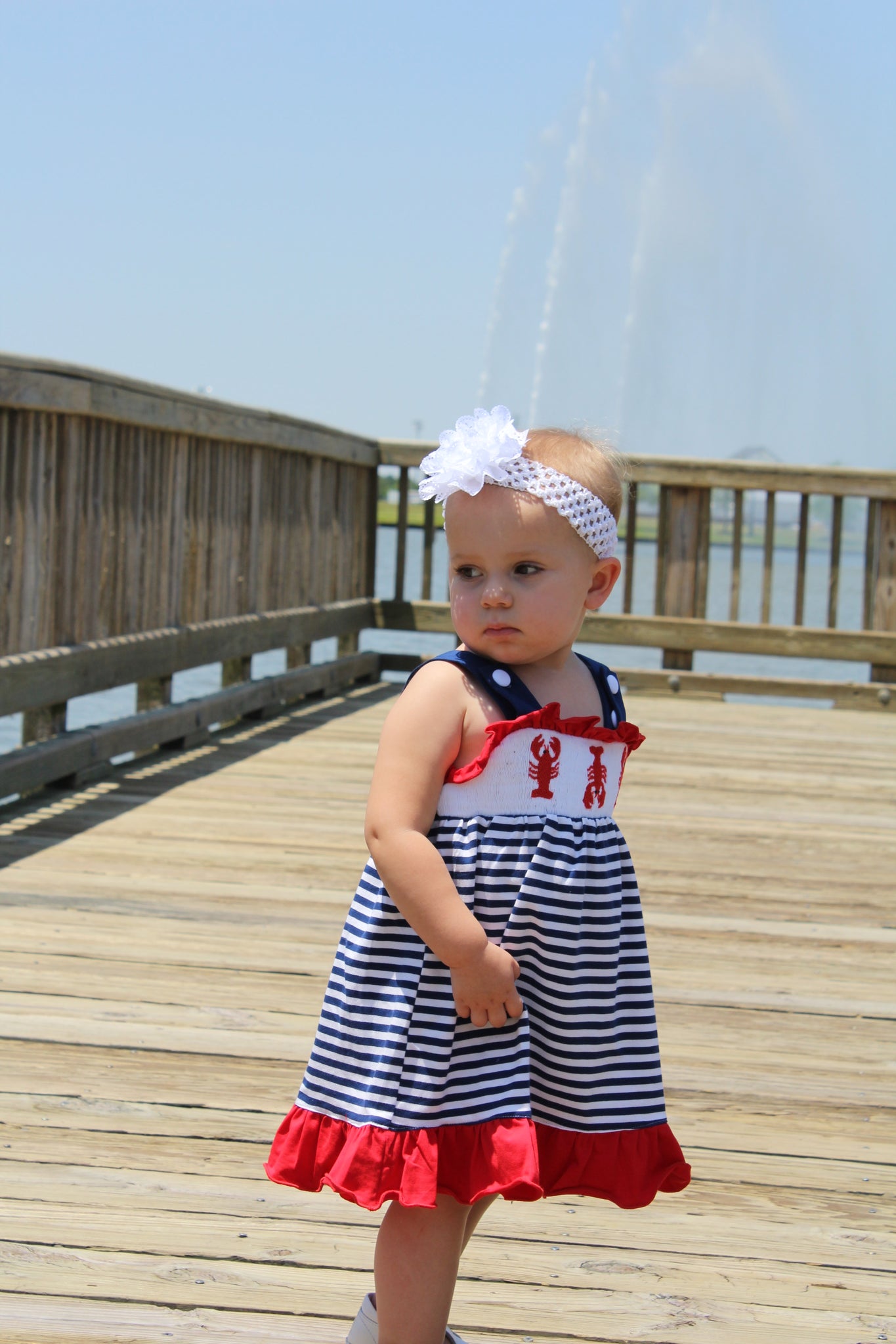 crawfish smocked dress