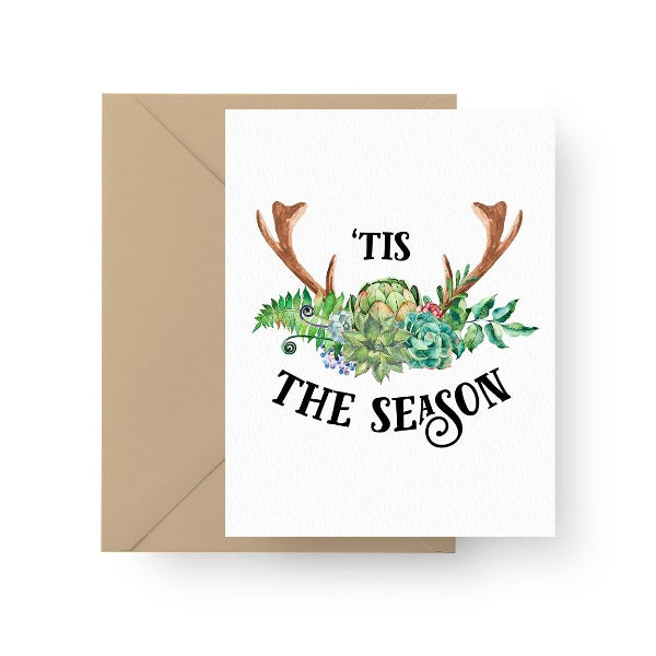 Tis The Season Card | Greeting Card | Succulents Card - Succulents Box