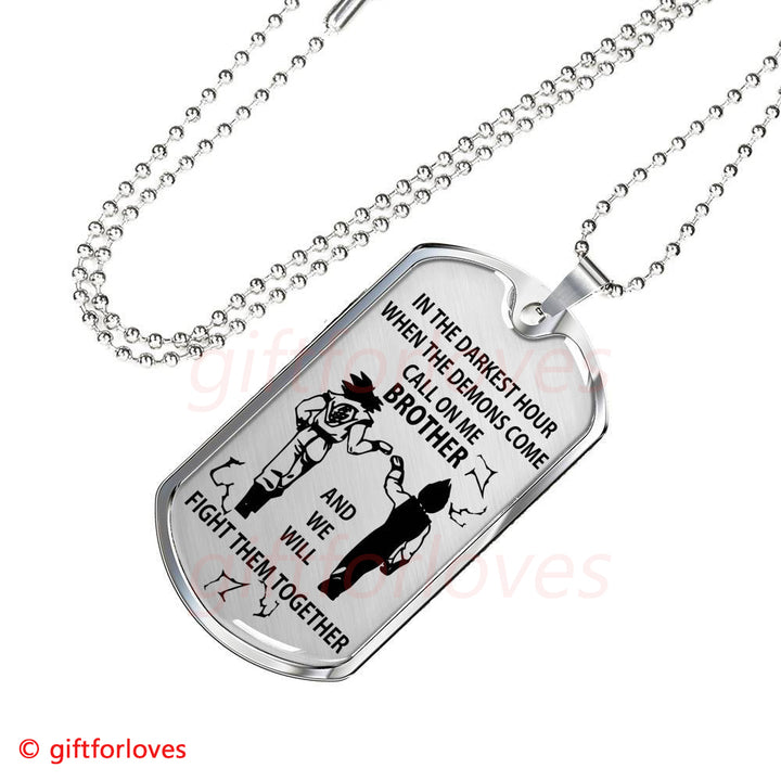 brother dog tag necklace