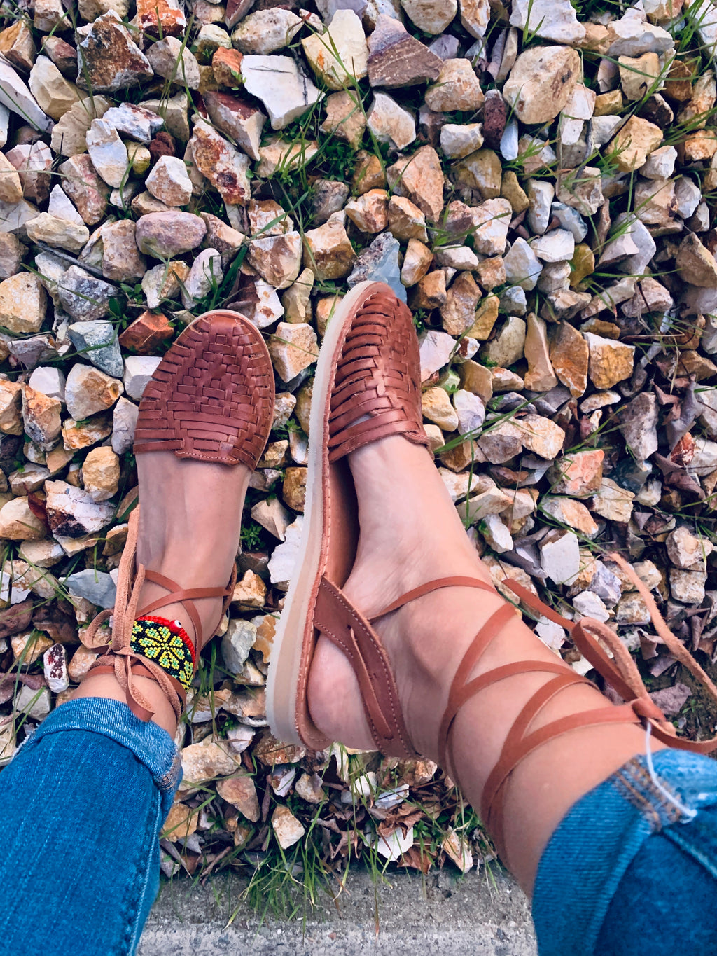 lace up huarache sandals