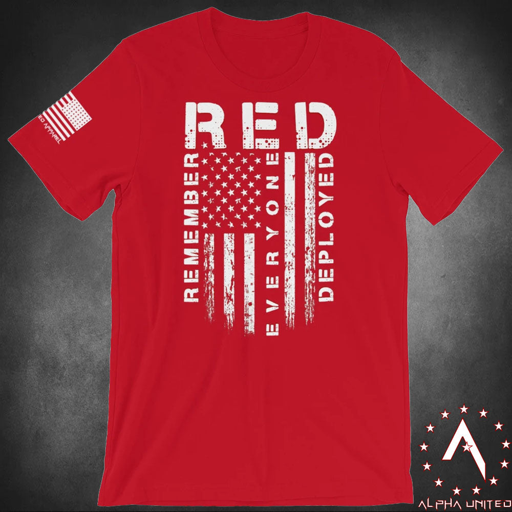 red remember everyone deployed shirt