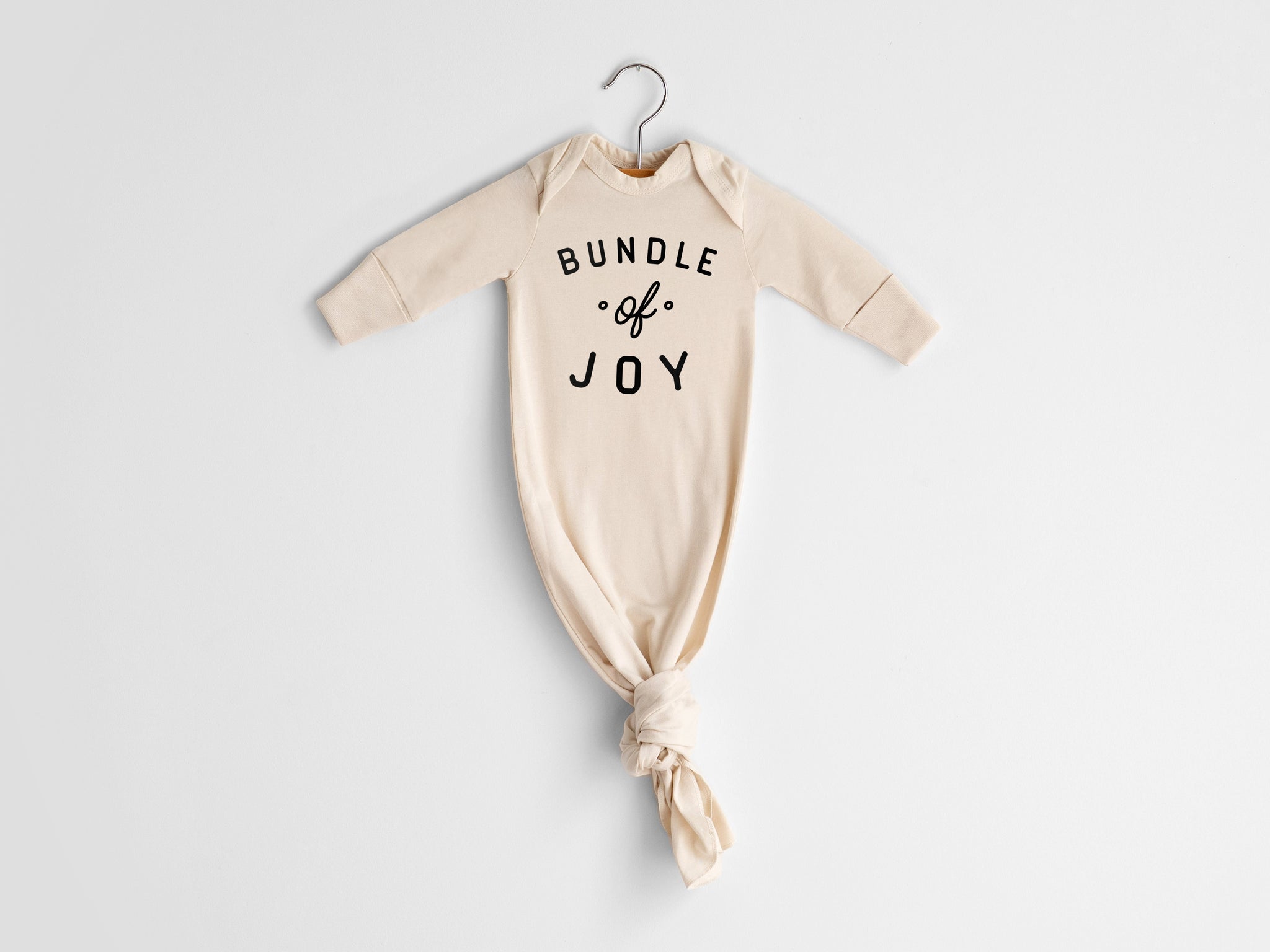 organic knotted baby gown