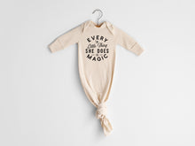 Load image into Gallery viewer, Every Little Thing She Does Is Magic Organic Knotted Baby Gown