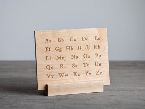 Wooden Alphabet Montessori Board and Tabletop Reference Chart • Classi –  Gladfolk