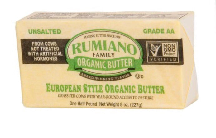 Rumiano Organic Grass-Fed Unsalted Butter – 3LP Fresh Foods