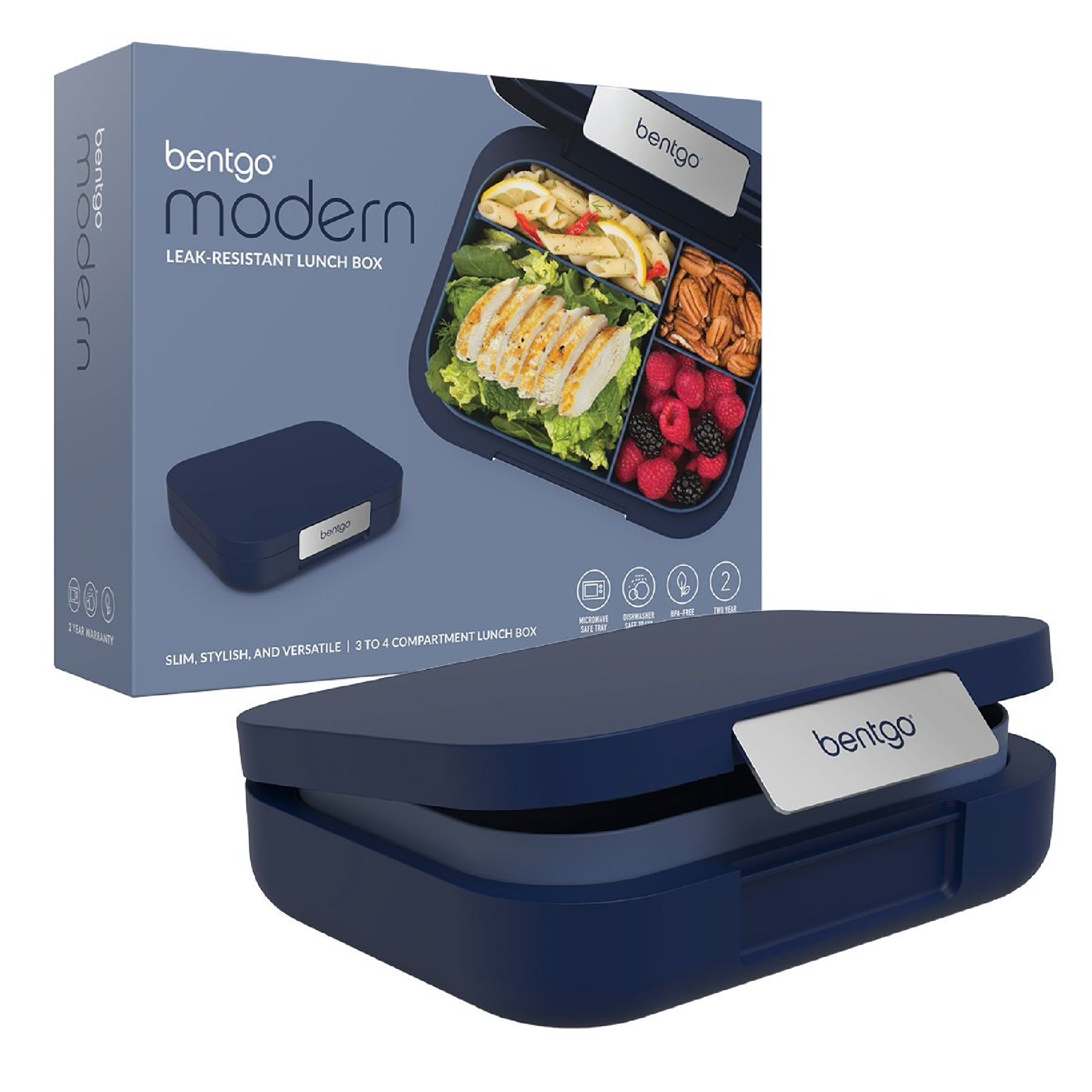 Bentgo Modern Lunch Box - Navy Blue, The Bento Buzz