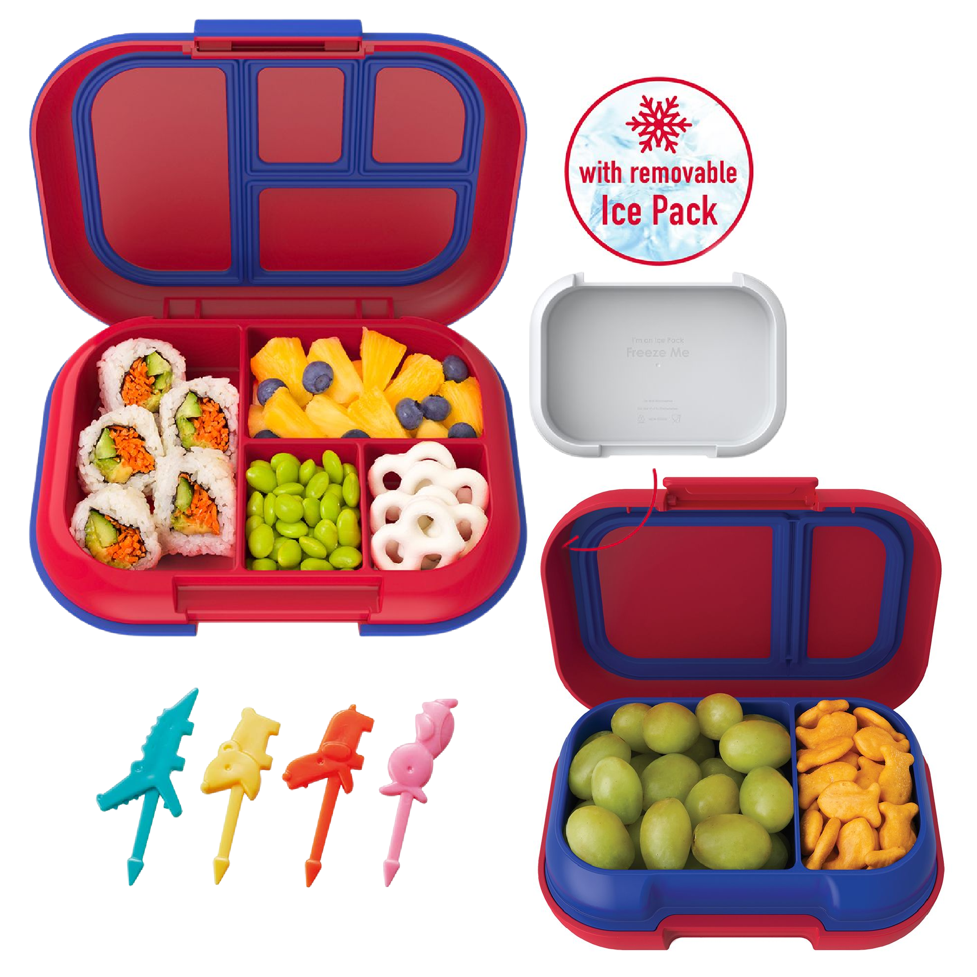 Kids Snack Boxes with Ice Pack Kids Snack Container Lunchbox