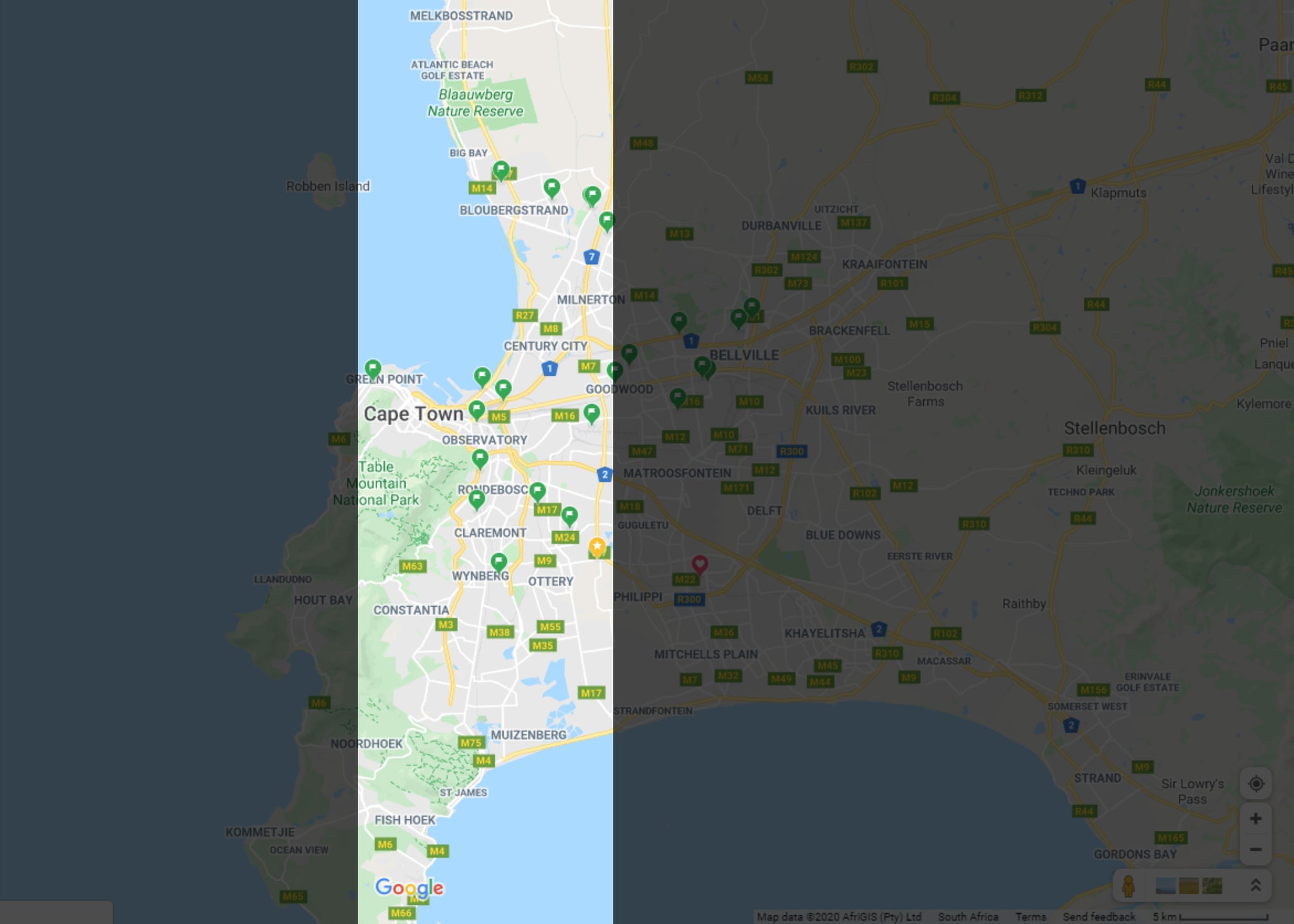 Shirwood Biltong Same Day Delivery Map