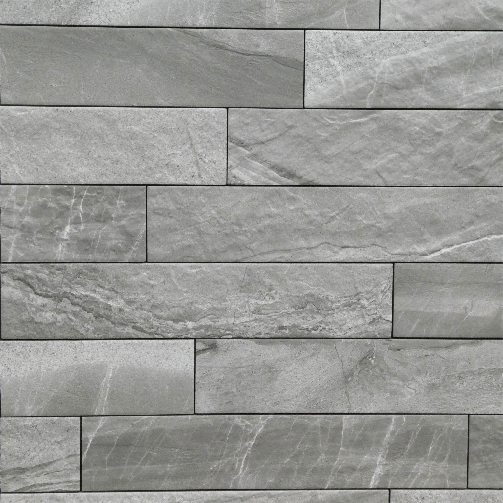 Minerli Zinco Grey Brick Italian Porcelain Wall Floor Tiles