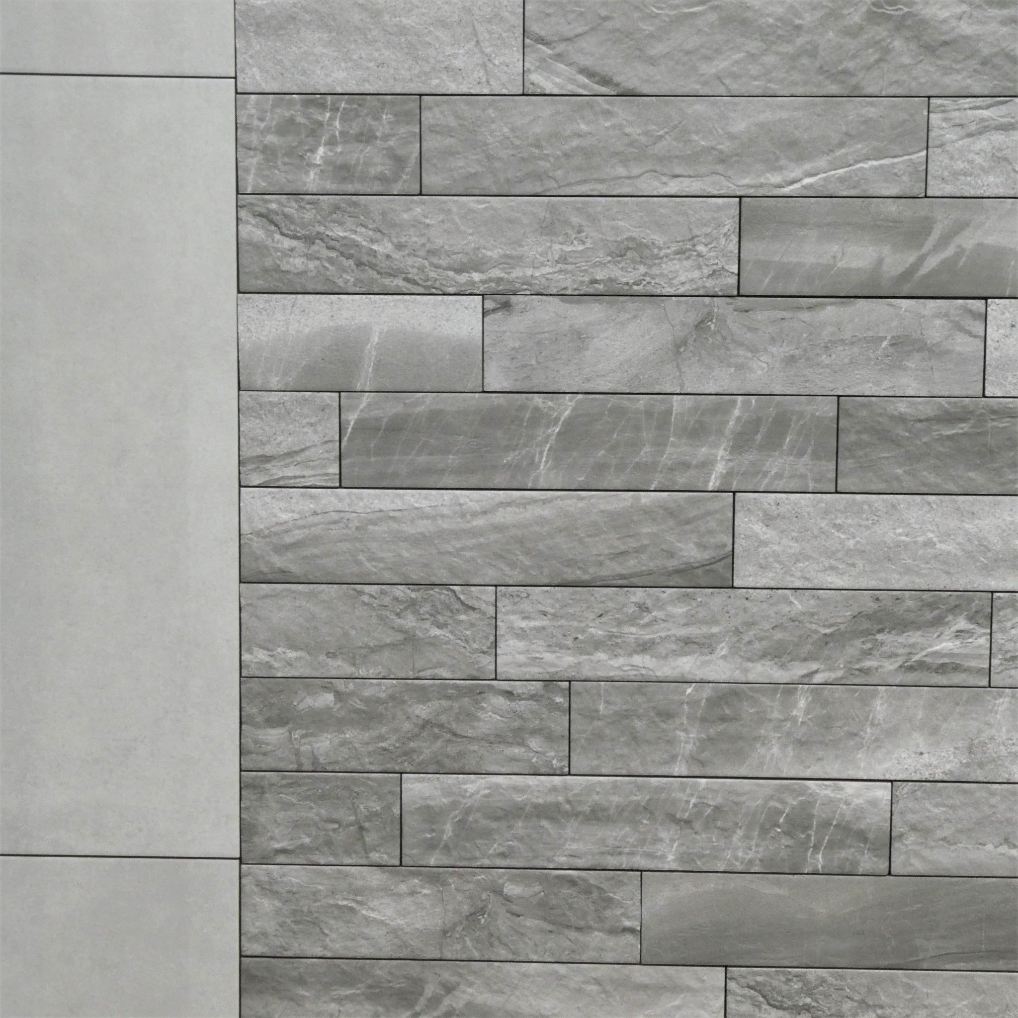 Minerli Zinco Grey Brick Italian Porcelain Wall Floor Tiles