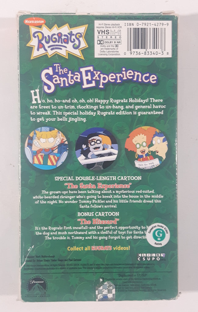 2000 Viacom Nickelodeon Rugrats The Santa Experience Movie VHS Video C ...