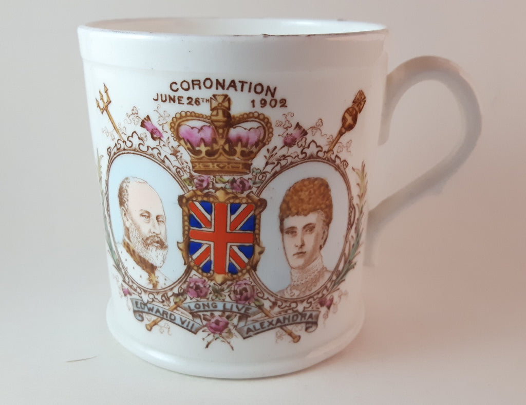 Antique 1902 Harrods England The Foley China Coronation Mug Cup ...