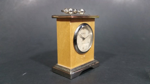 Sina Quartz Miniature Wood and Metal Case Miniature Carriage Clock ...