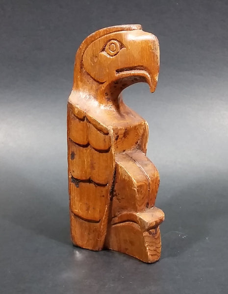 Pacific Northwest Aboriginal Small Glossed Eagle Carved 5 1/2