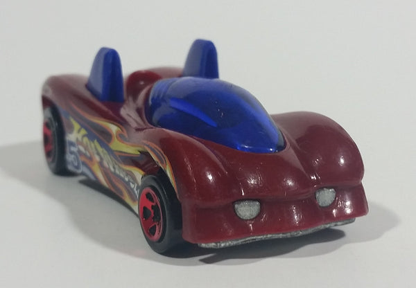 2004 Hot Wheels Track Aces Power Pipes Dark Red Die Cast Toy Car Vehic Treasure Valley 4809