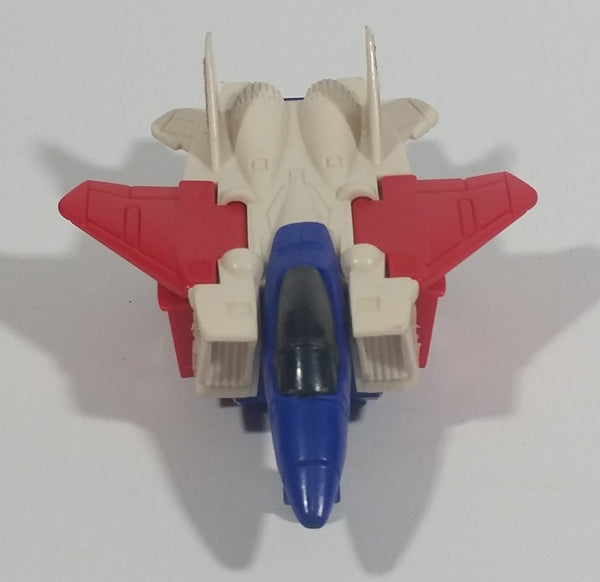 red and white transformer jet