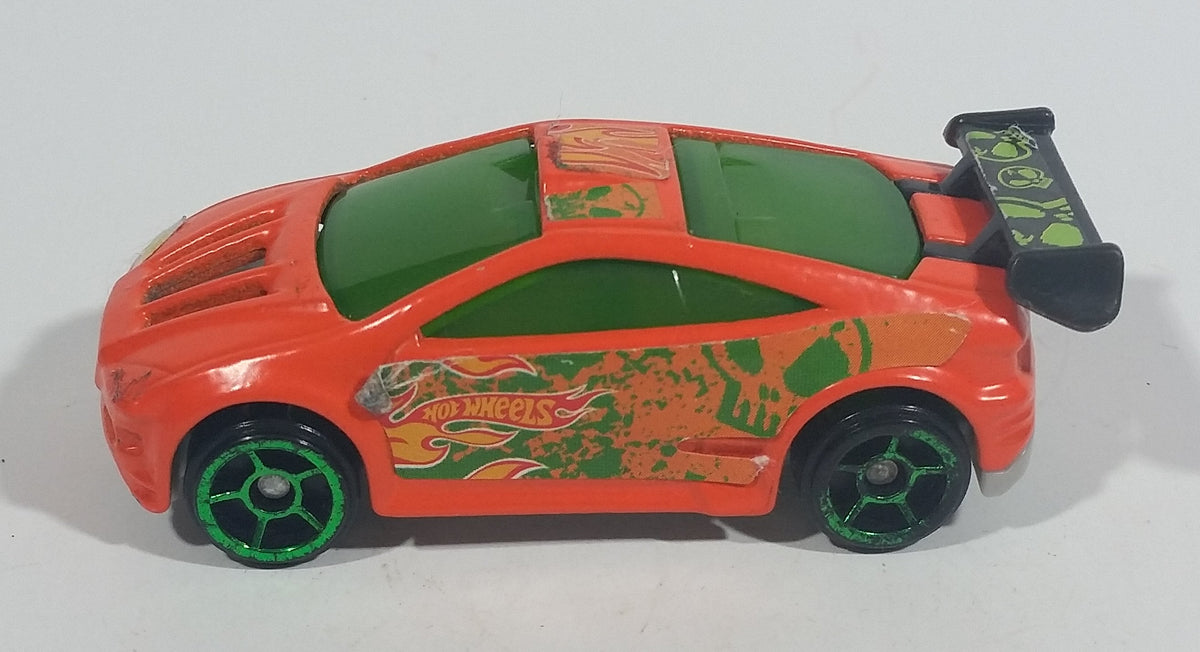 2012 Hot Wheels Asphalt Assault Neon Orange Die Cast Toy Car Vehicle ...