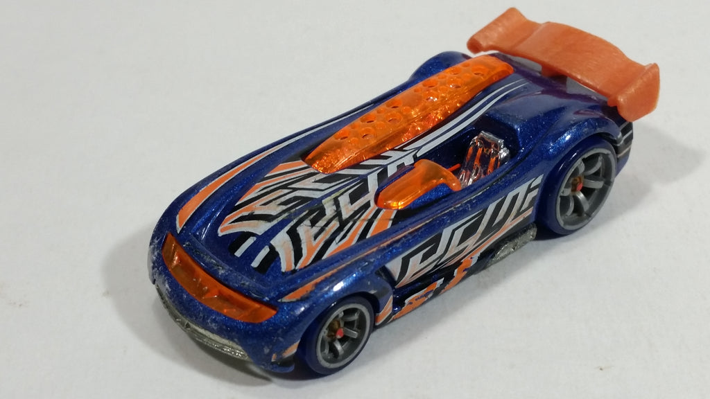 2005 Hot Wheels AcceleRacers Battle Spec Metallic Blue Die Cast Toy Ca