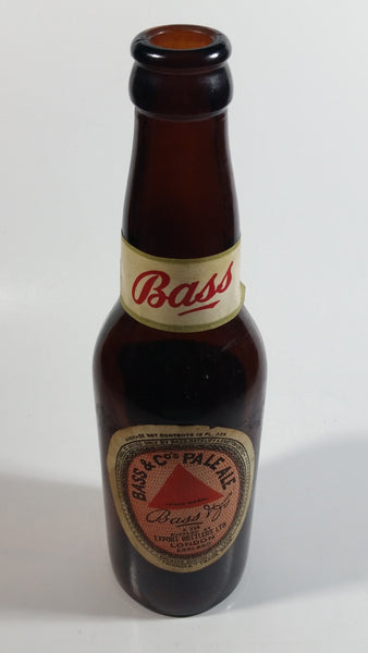 Download Vintage Bass & Co Pale Ale Beer Brown Amber Glass Bottle With Paper La - Treasure Valley ...