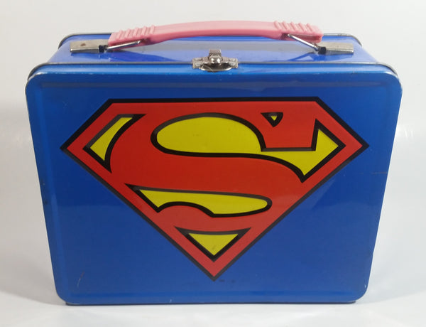 DC Comics Blue Superman Tin Metal Lunch 