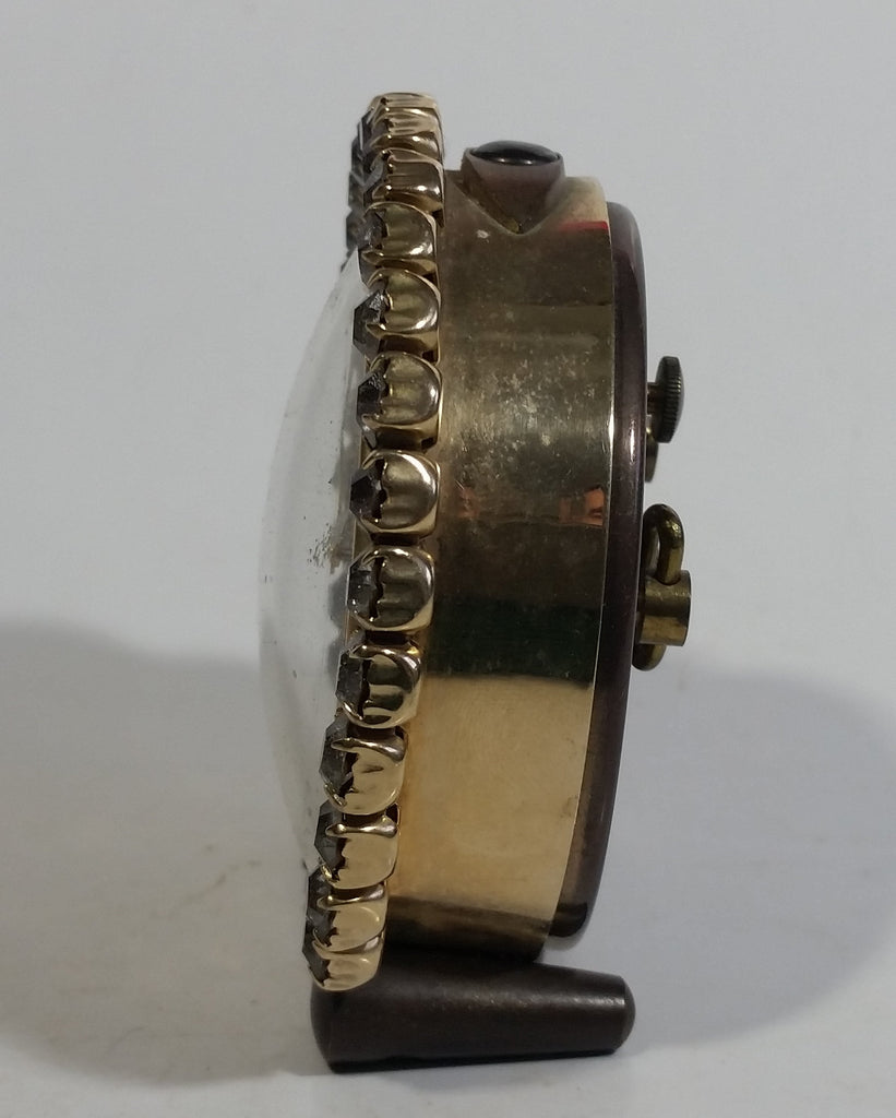 Vintage Semca 7 Jewels Rhinestone Gem Decorated Wind Up Alarm Clock ...