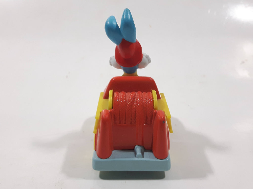 1990 Playskool Warner Bros. Bugs Bunny Fire Truck Red and Yellow Die C ...