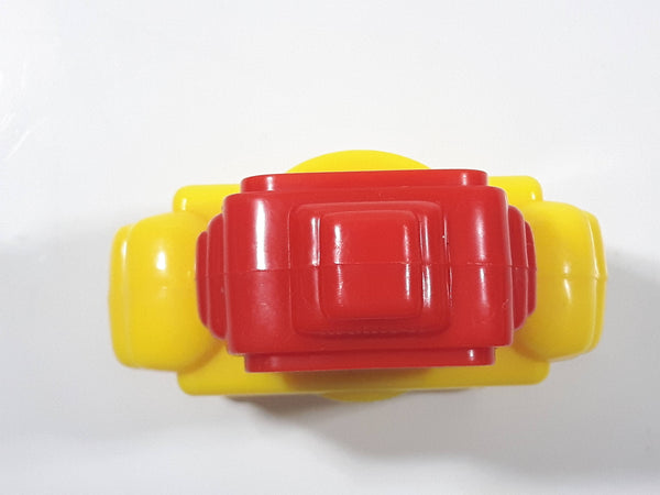 2001 Wendy's Hasbro Playskool Yellow and Red Robot 3 1/2