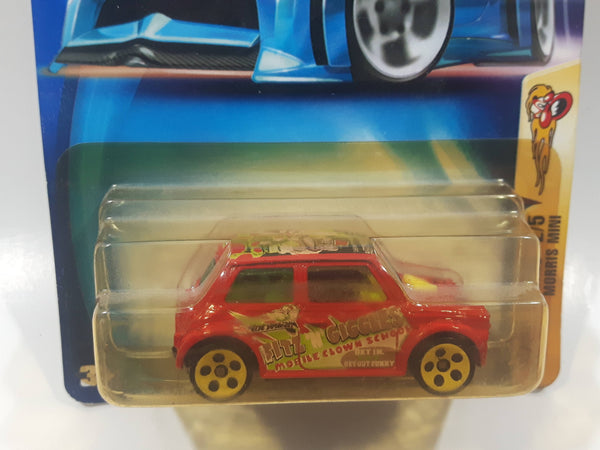 2003 Hot Wheels Crazed Clowns Morris Mini Red Die Cast Toy Car Vehicle