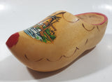 Vintage Holland Dutch Windmill 6 1/4" Long Hand Painted Wood Clog Shoe