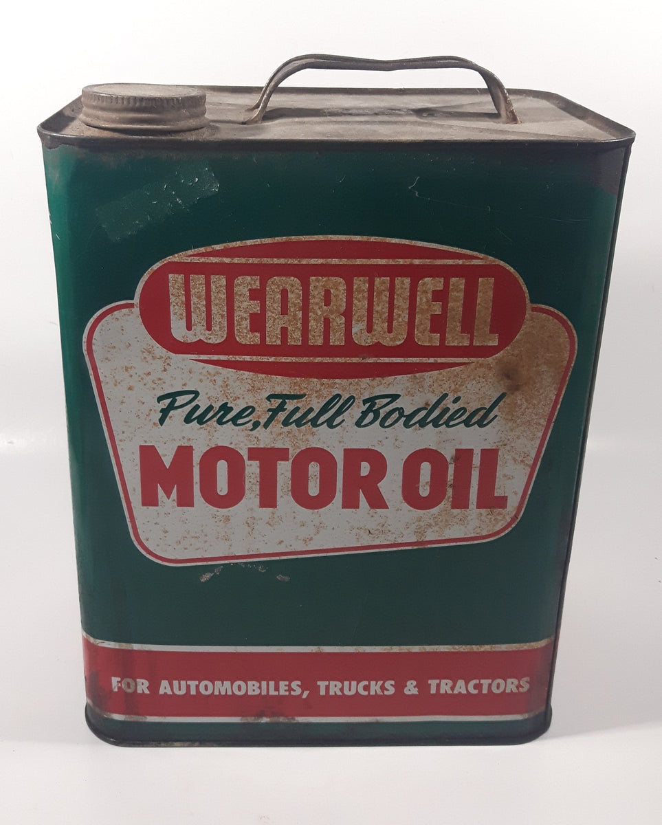Vintage Wearwell Pure Full Bodied Motor Oil 11 1/2