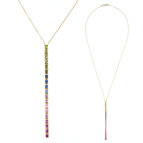 Rainbow River Gemma Couture Necklace at Lux Couture in Newton, MA