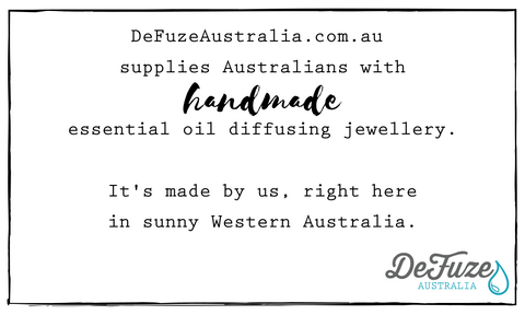 essential oil diffusing jewellery by DeFuze Australia