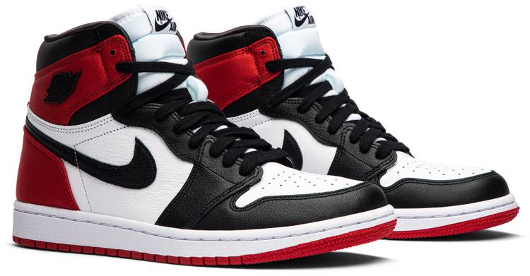 jordan 1 retro high satin black toe mens