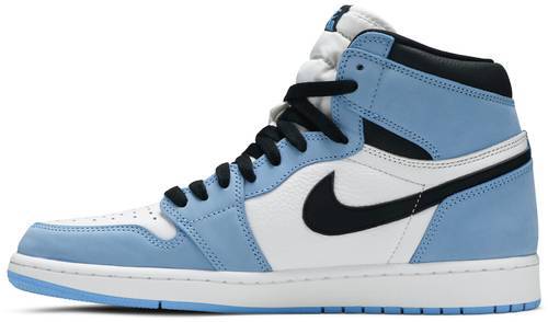 high top jordan 1 blue and white