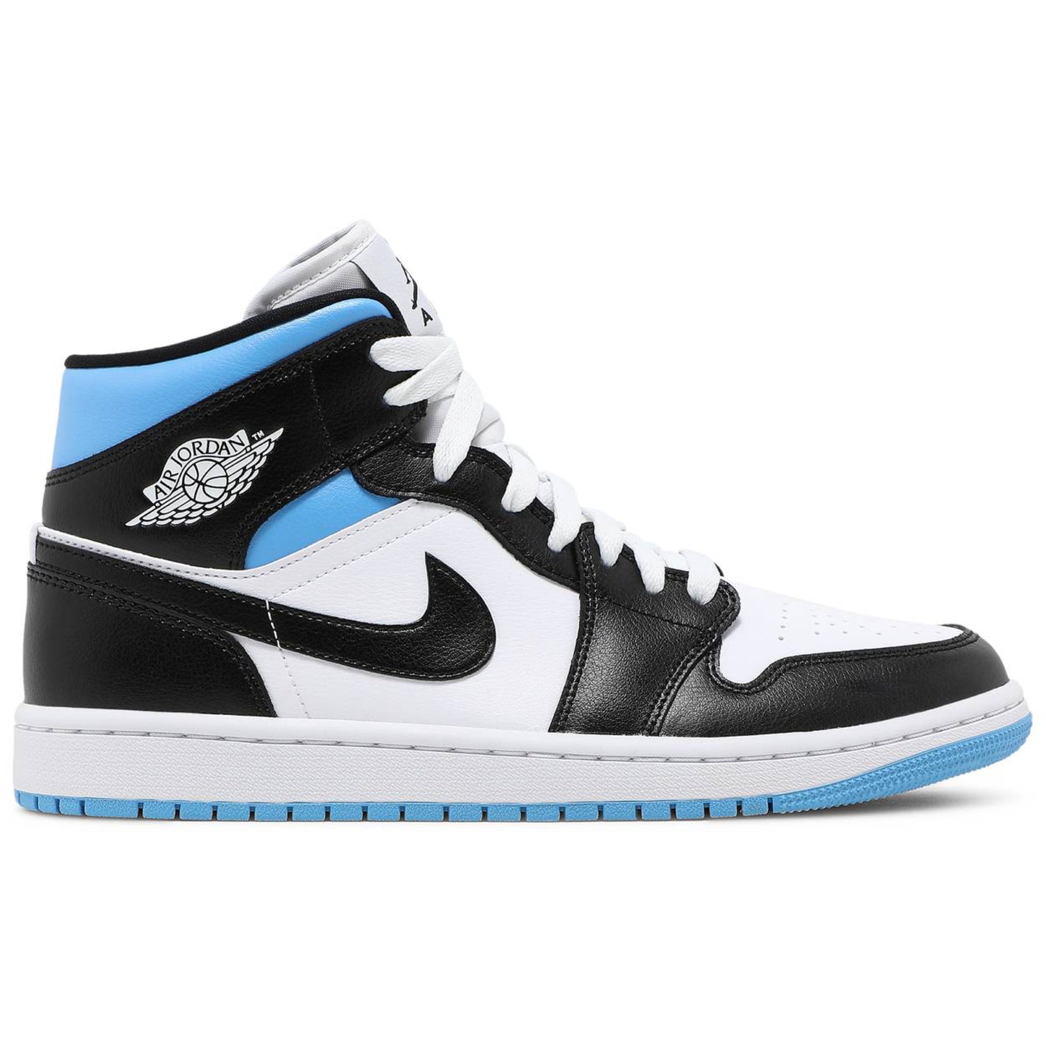 blue and black and white jordans