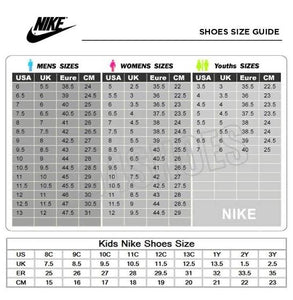 jordan 1 womens size chart