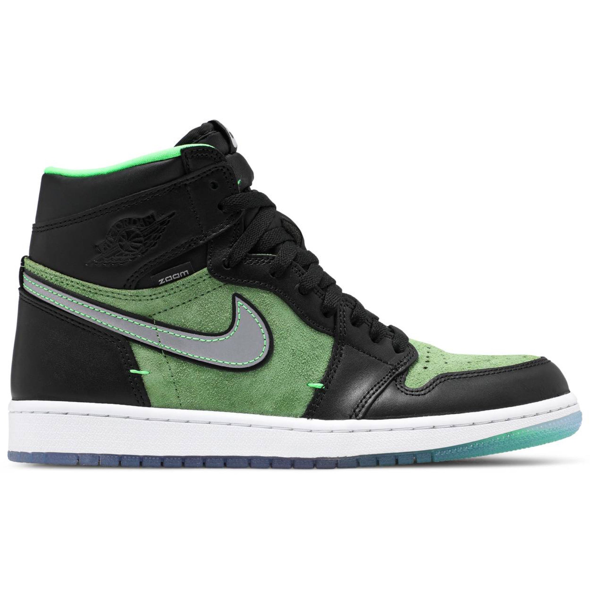 air jordan 1 retro black green white