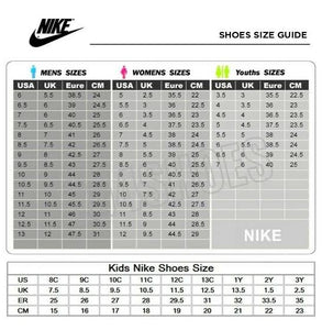 nike size chart for girls