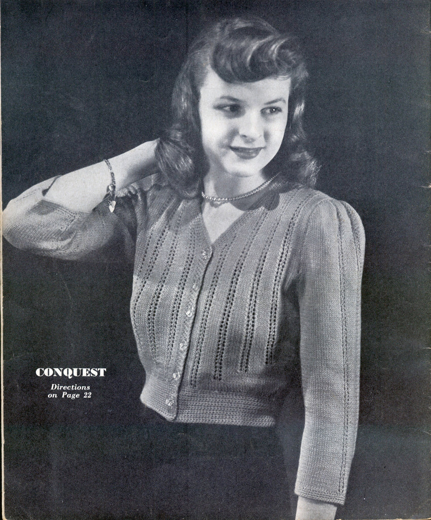 Conquest 1940 Cardigan Pattern – Revival Designed