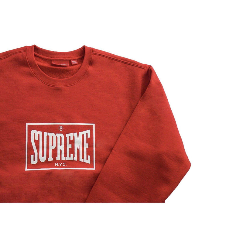 supreme warm up crewneck red