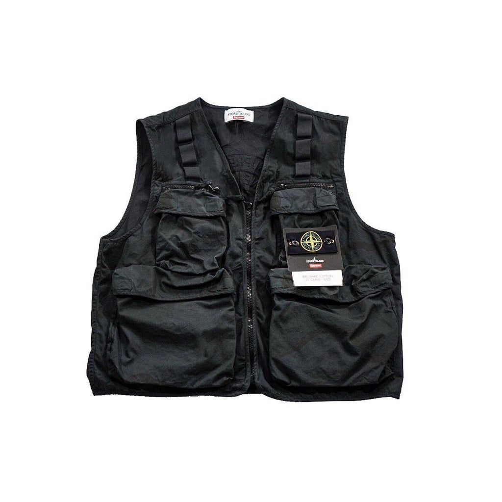 supreme x stone island vest