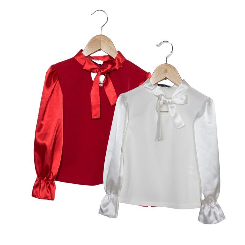 So So Valentine Blouse - Red or Ivory