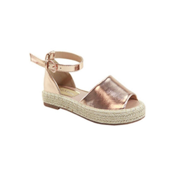 rose gold platform espadrilles