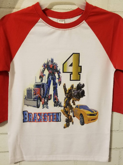 bumblebee transformer birthday shirt